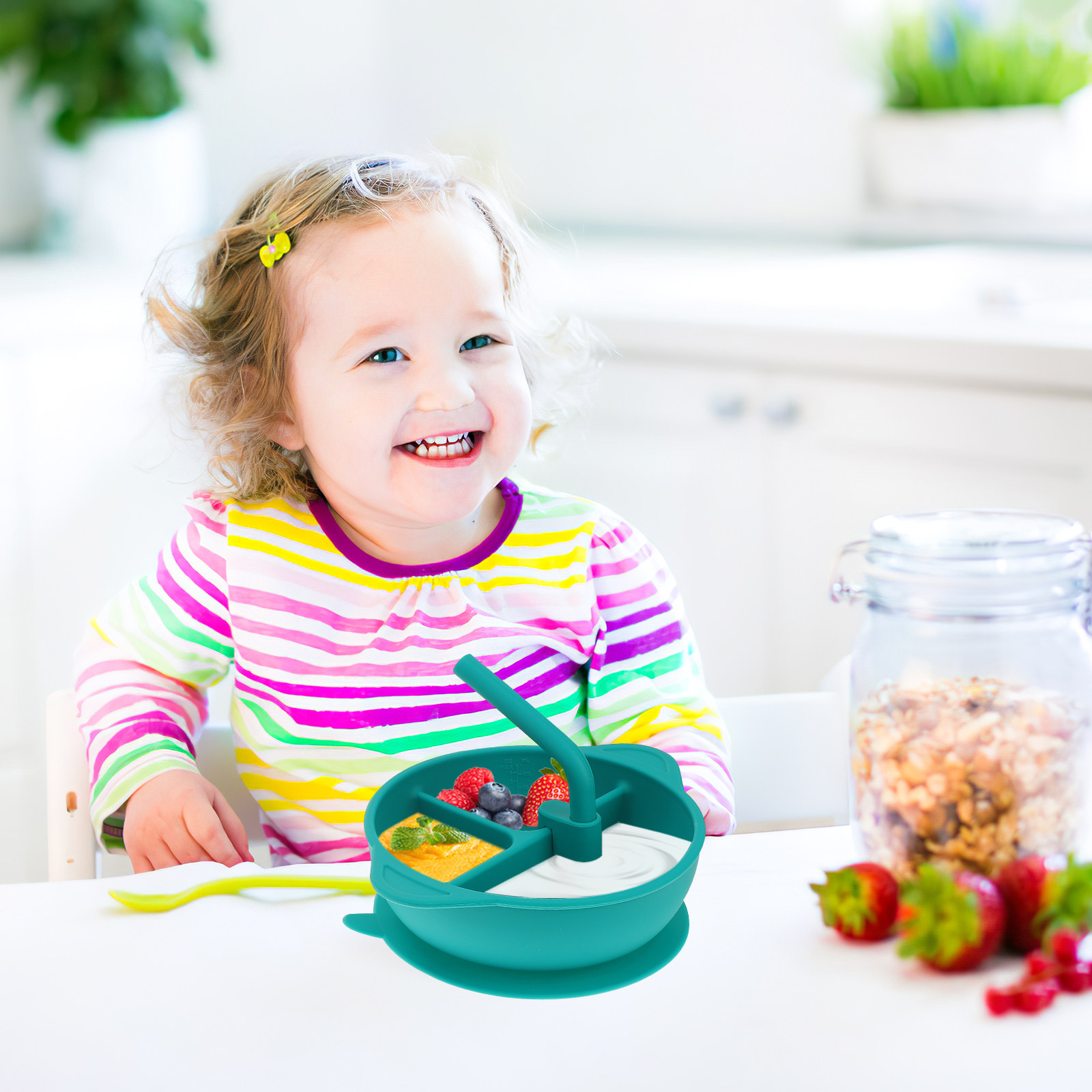 1 Buah Piring Makan Silikon An - Baby Food Dessert ulasan dan harga