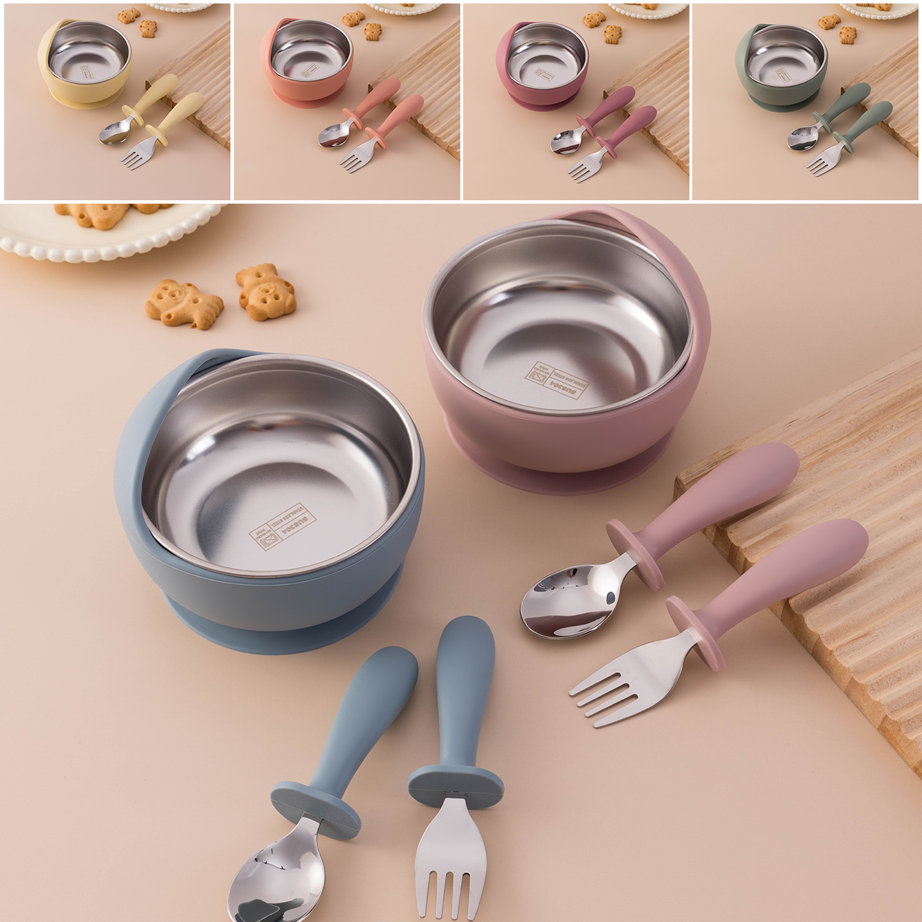 Warna Anak-anak 3 Buah Set Mak - Baby Food Bowl ulasan dan harga