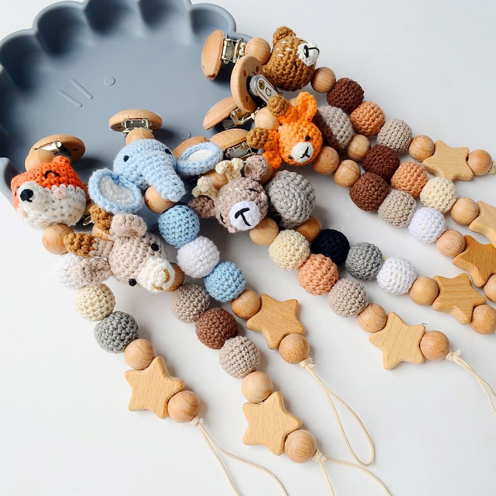 Dot kayu bayi klip rajutan Kay - Baby Food Teether ulasan dan harga