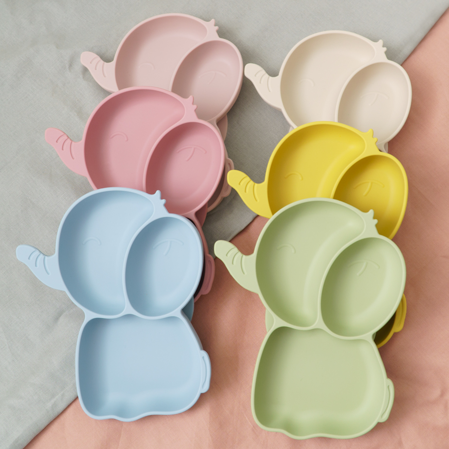 1 buah piring makan silikon ba - Baby Food Bowl ulasan dan harga