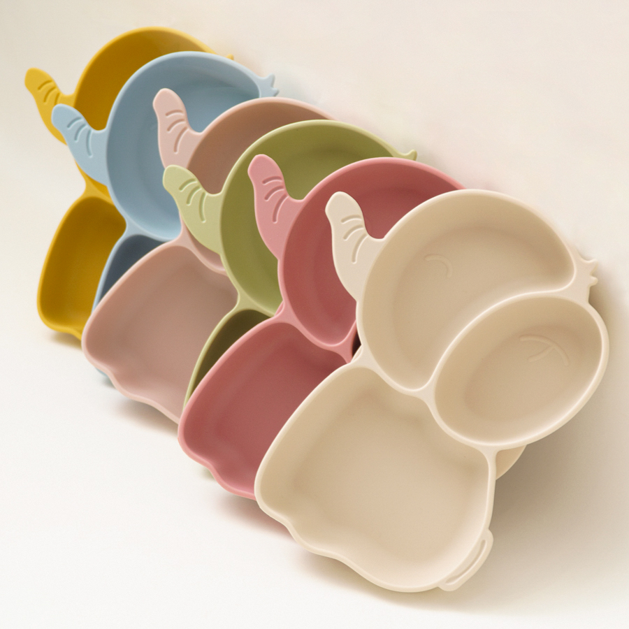 1 buah piring makan silikon ba - Baby Food Bowl ulasan dan harga