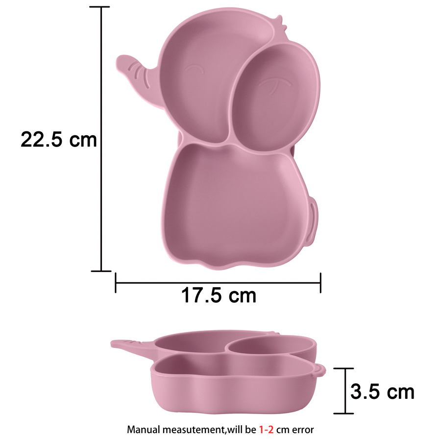 1 buah piring makan silikon ba - Baby Food Bowl ulasan dan harga