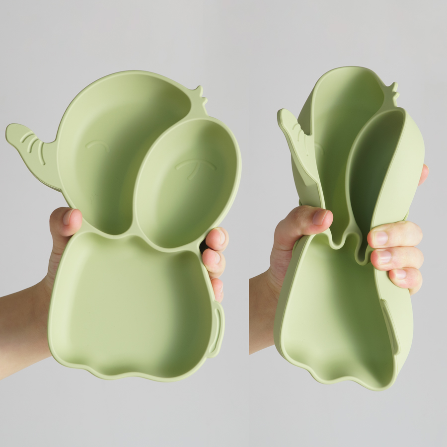 1 buah piring makan silikon ba - Baby Food Bowl ulasan dan harga