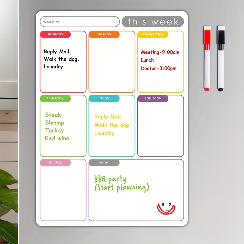 Papan Tulis Kalender Kulkas Mi - Baby Food Schedule ulasan dan harga